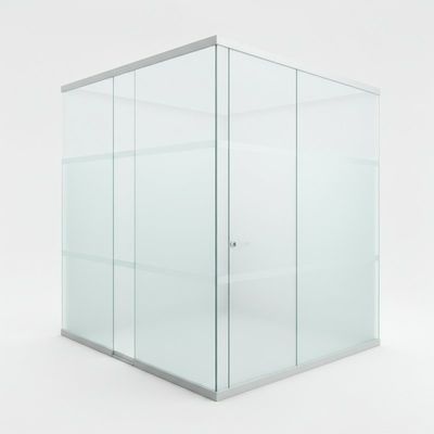 ซื้อ กระจกปิดเสียง Office Dividers กรอบอลูมิเนียม ผนังกระจกกระจกเดียว online manufacture