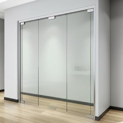 ราคาดี Single Glazed Aluminium Frame Glass Partition Wall with Sound Insulation 30-42dB and Top Supported Manually Operated Design ออนไลน์