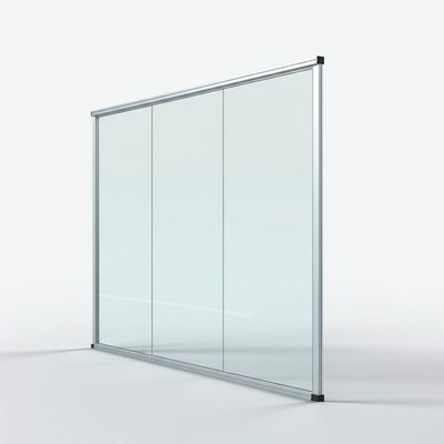 อลูมิเนียม solidifying สํานักงานกระจกส่วนแยกผนังบนสนับสนุนสําหรับ single glazed