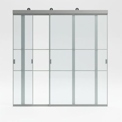 พกพก tempered sliding double glazed สํานักงานกระจกผนังแยกสําหรับห้อง