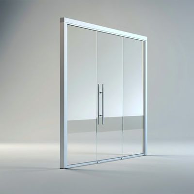 กรอบอลูมิเนียม Full View Single Glass Partition Wall สําหรับสํานักงานที่ทันสมัย