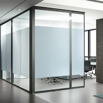คุณภาพ Aluminum Single Glazed Glass Partition Wall with Sound Insulation and Custom Design for Modern Offices โรงงาน